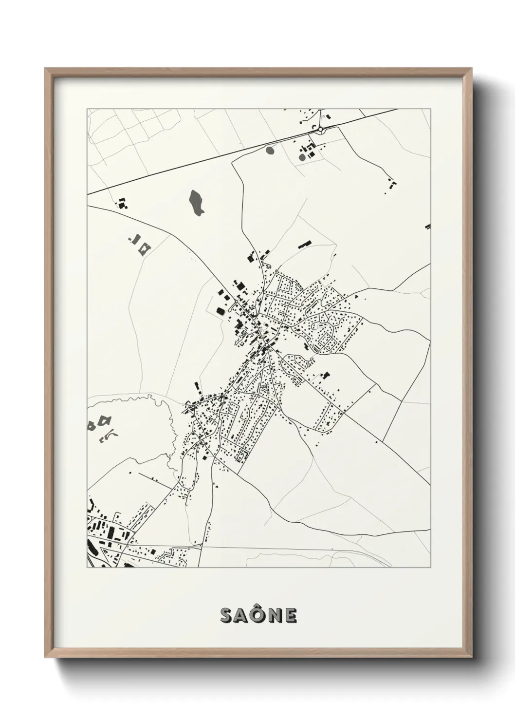 Une affiche de carte sur Saône