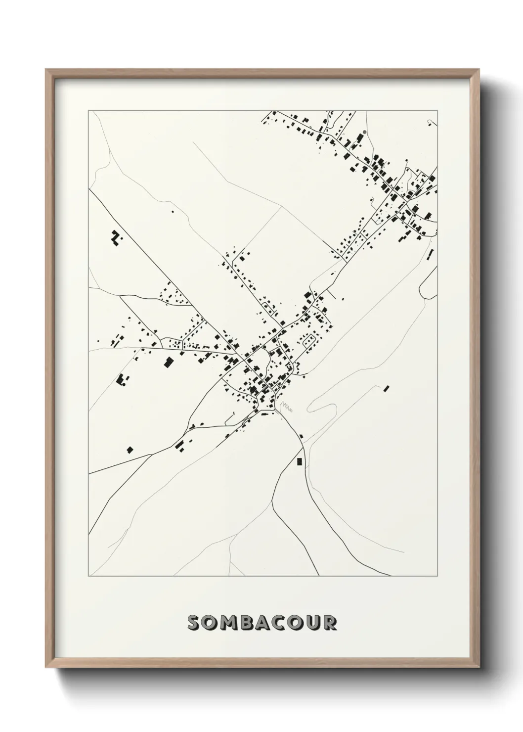 Une affiche de carte sur Sombacour