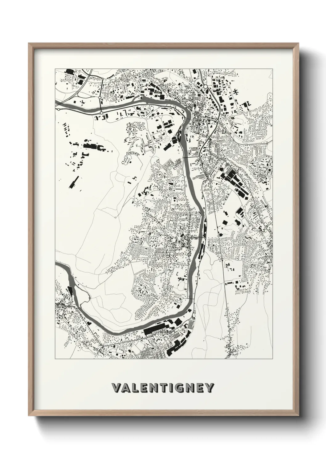 Une affiche de carte sur Valentigney