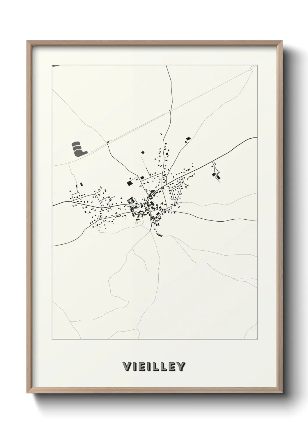 Une affiche de carte sur Vieilley