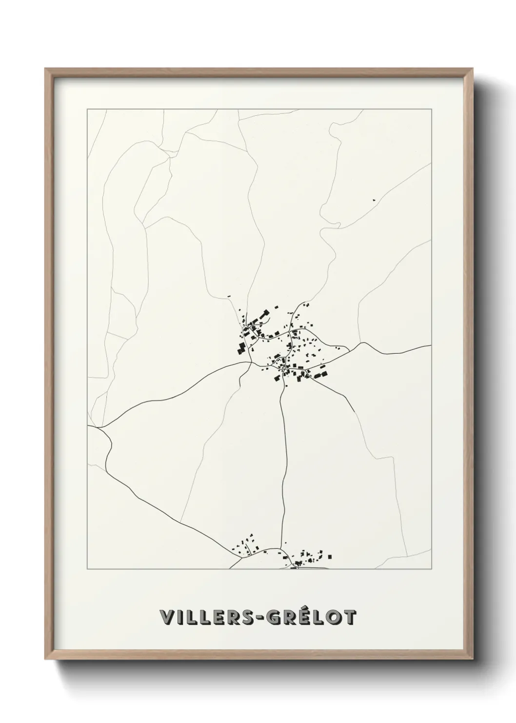 Une affiche de carte sur Villers-Grélot