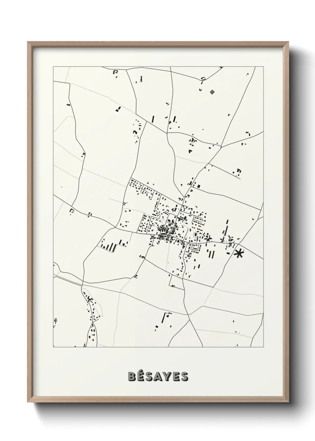 Une affiche de carte sur Bésayes