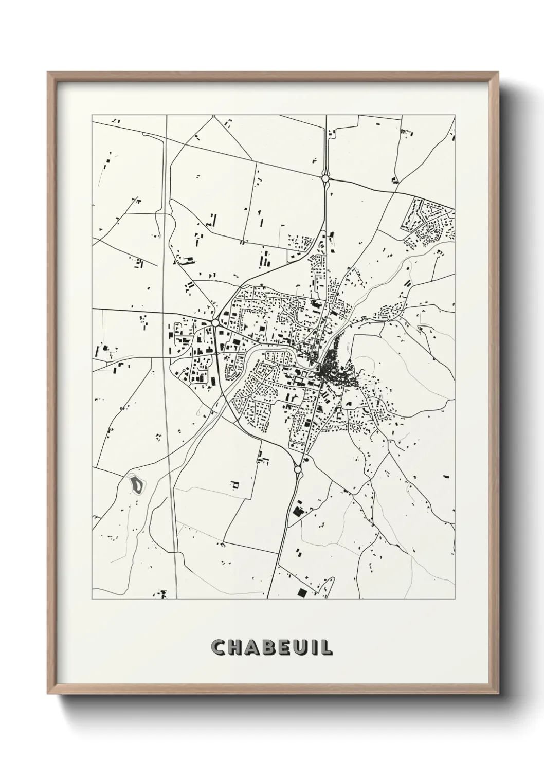 Une affiche de carte sur Chabeuil