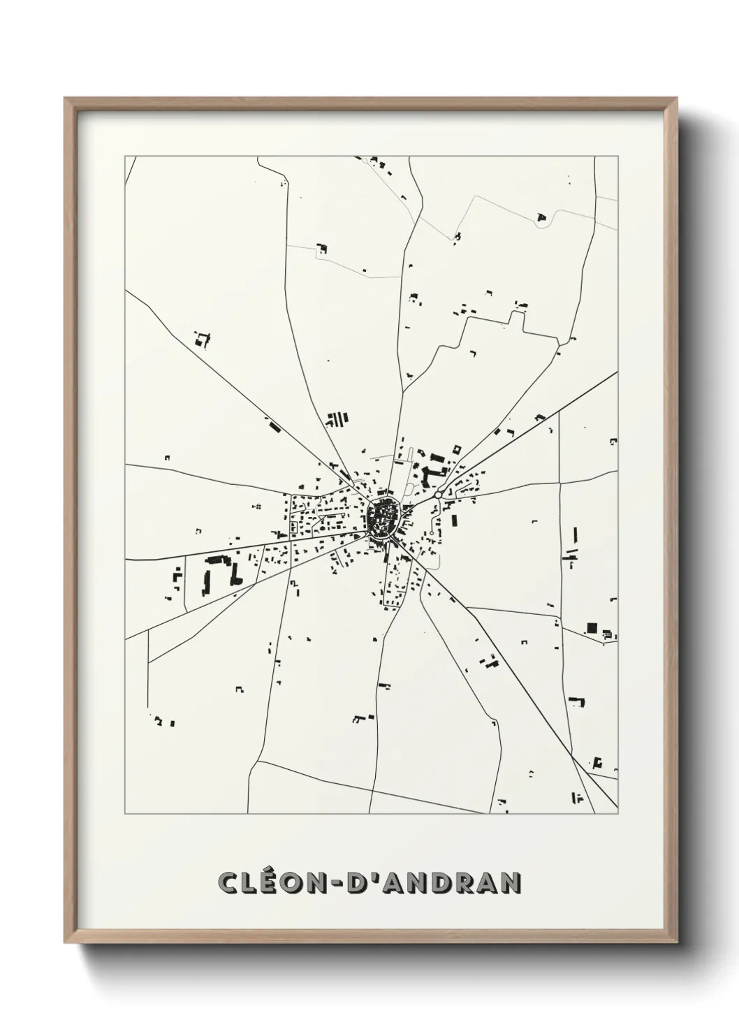 Une affiche de carte sur Cléon-d'Andran