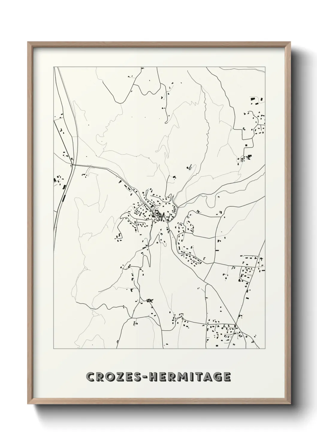 Une affiche de carte sur Crozes-Hermitage