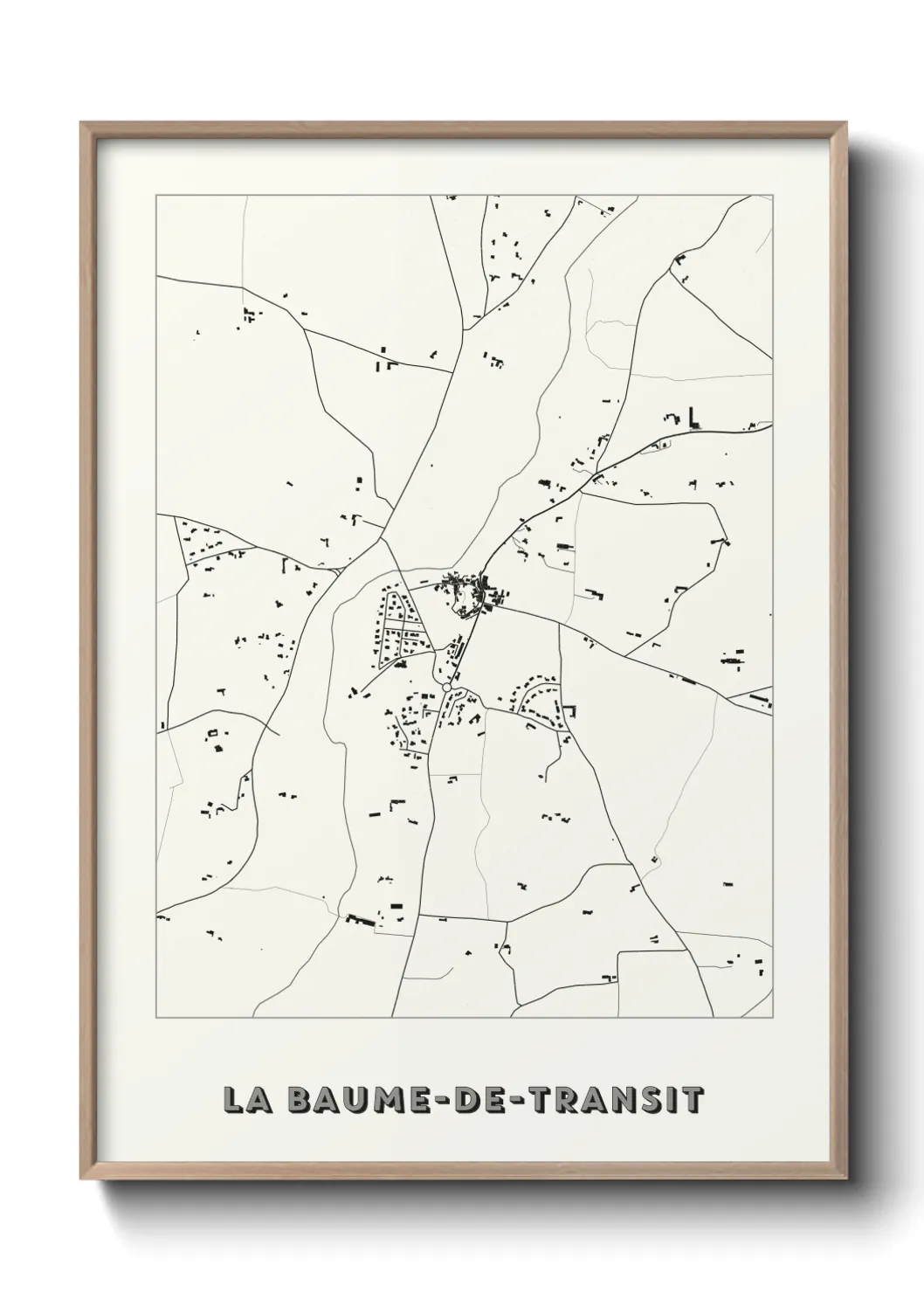 Une affiche de carte sur La Baume-de-Transit