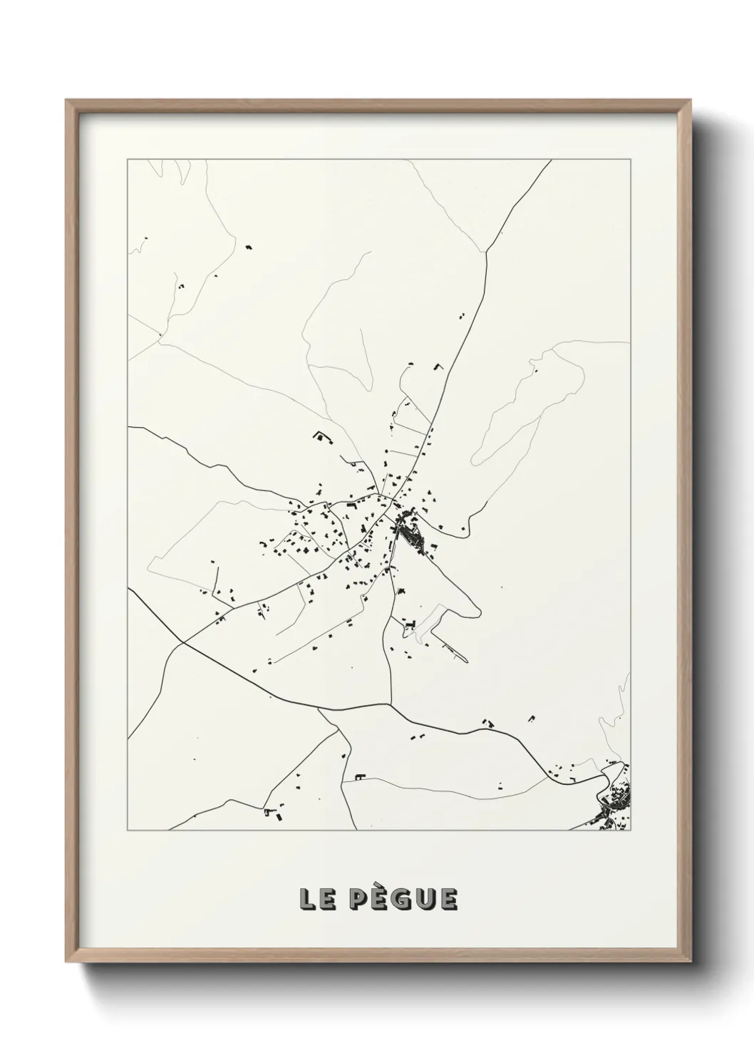 Une affiche de carte sur Le Pègue