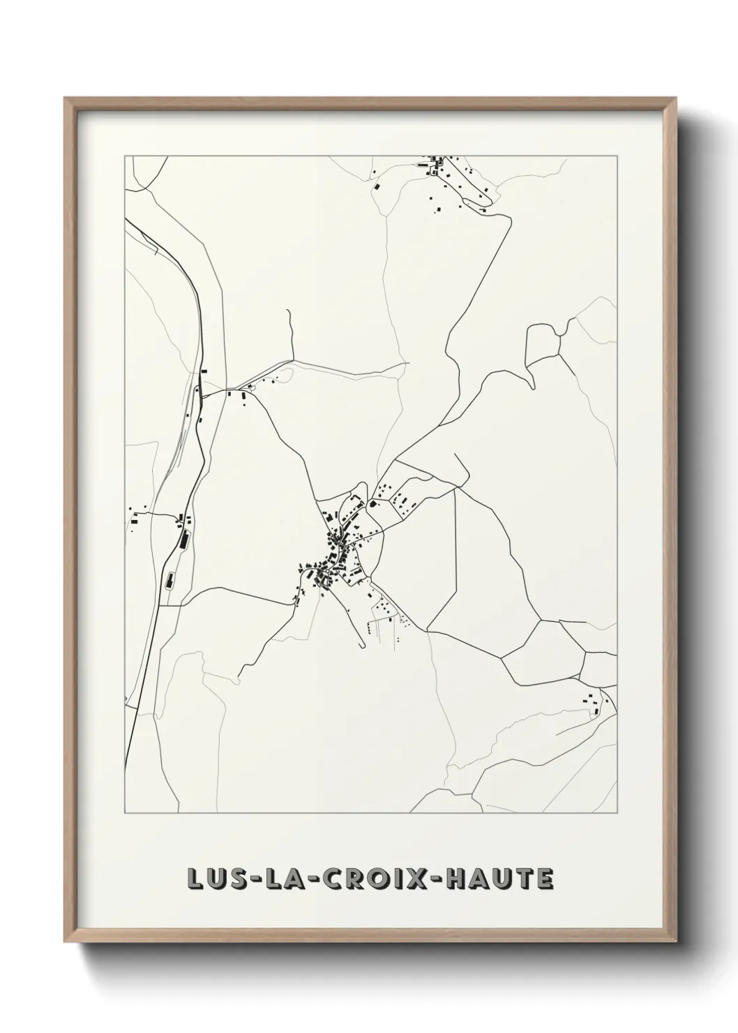 Une affiche de carte sur Lus-la-Croix-Haute