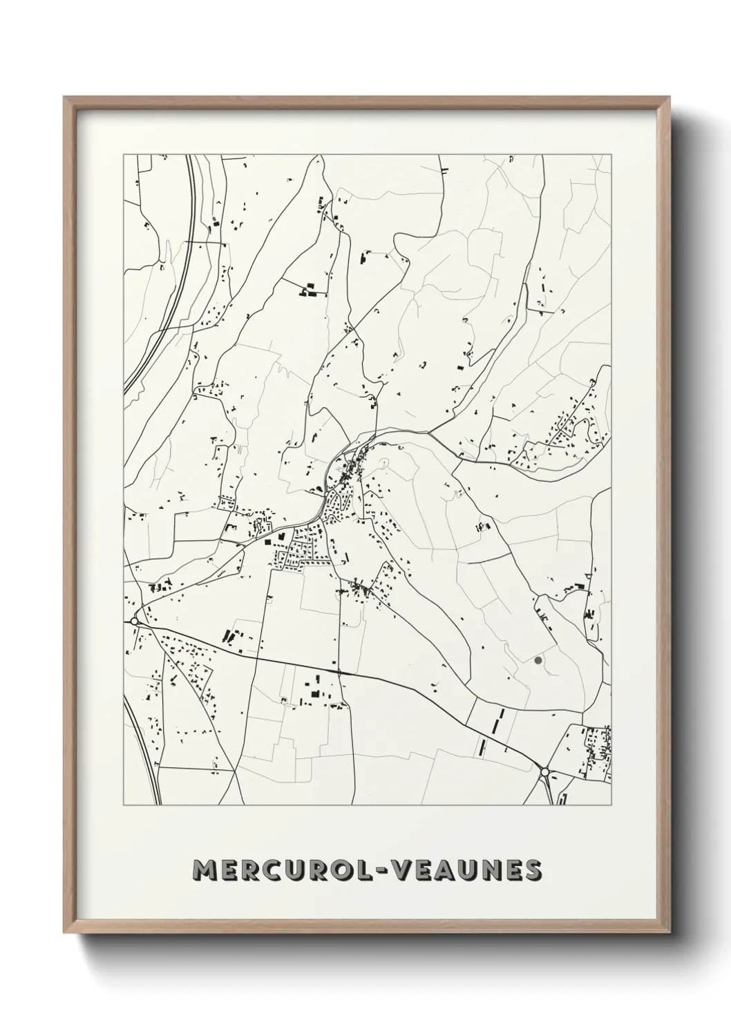 Une affiche de carte sur Mercurol-Veaunes