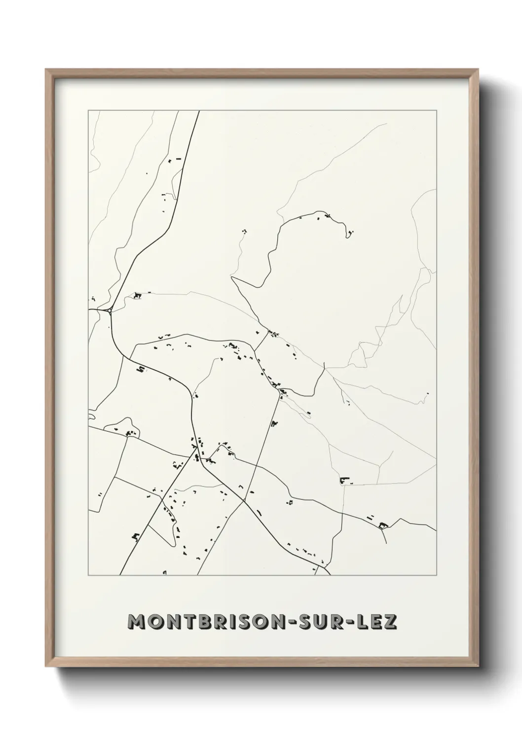 Une affiche de carte sur Montbrison-sur-Lez