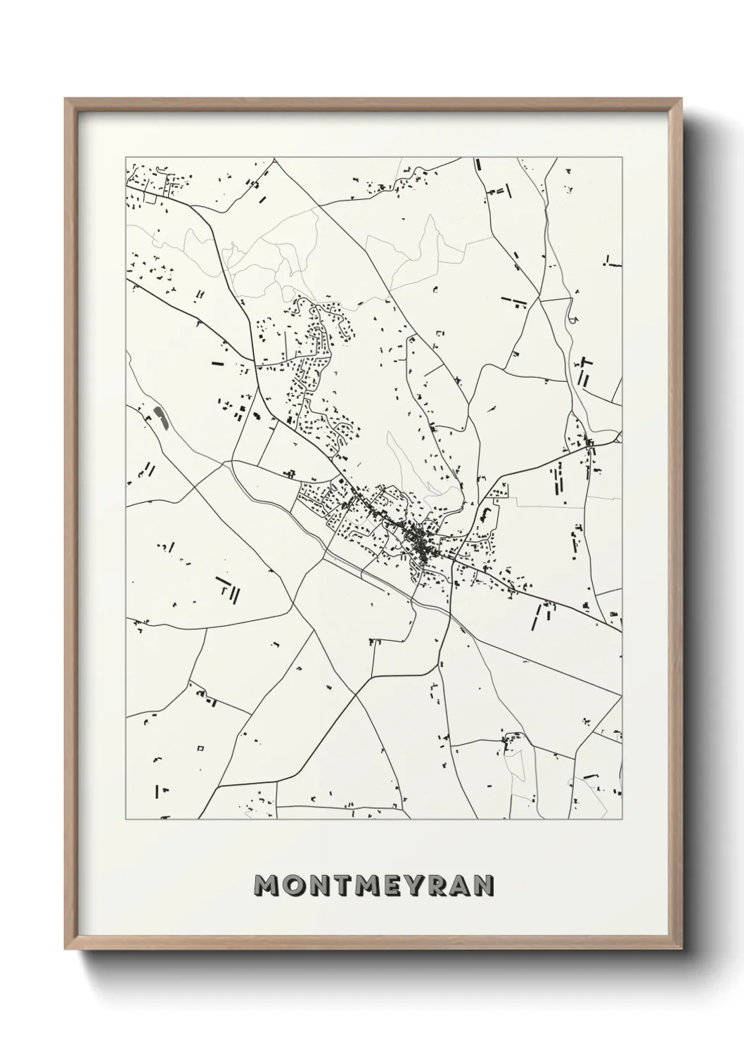 Une affiche de carte sur Montmeyran