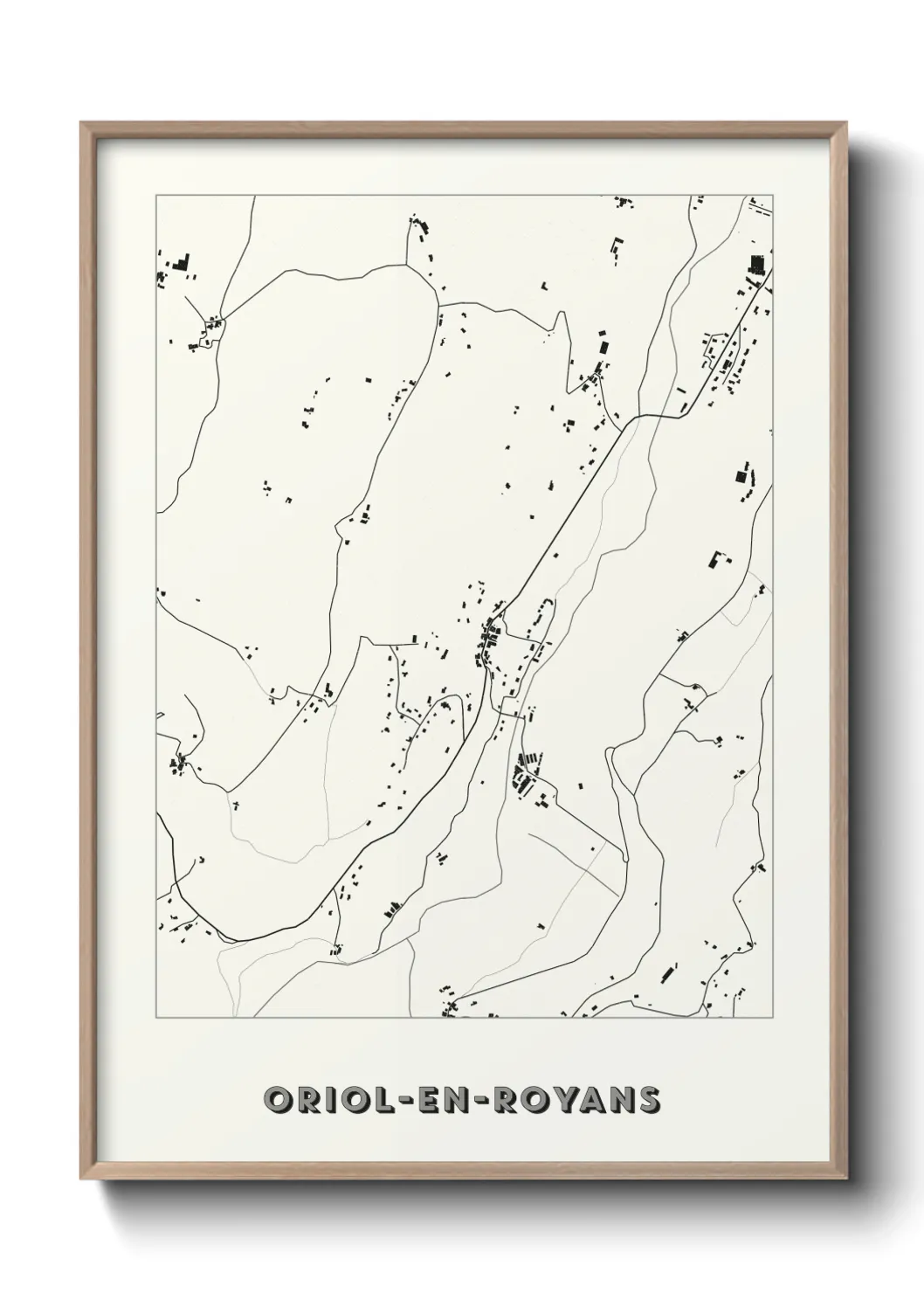 Une affiche de carte sur Oriol-en-Royans