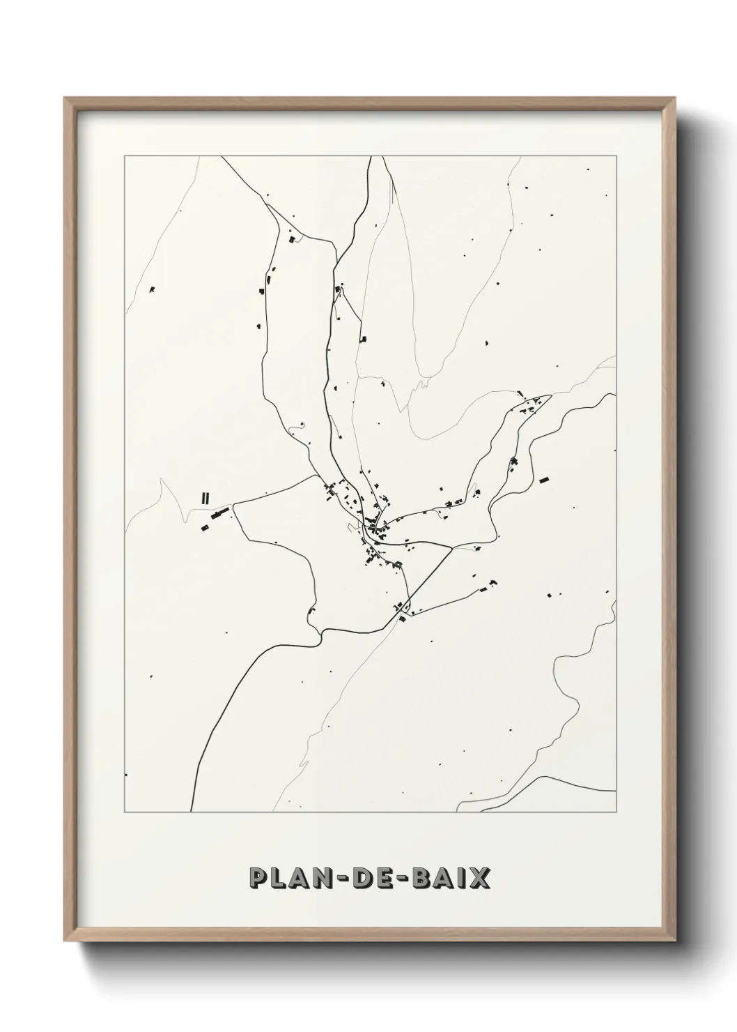 Une affiche de carte sur Plan-de-Baix