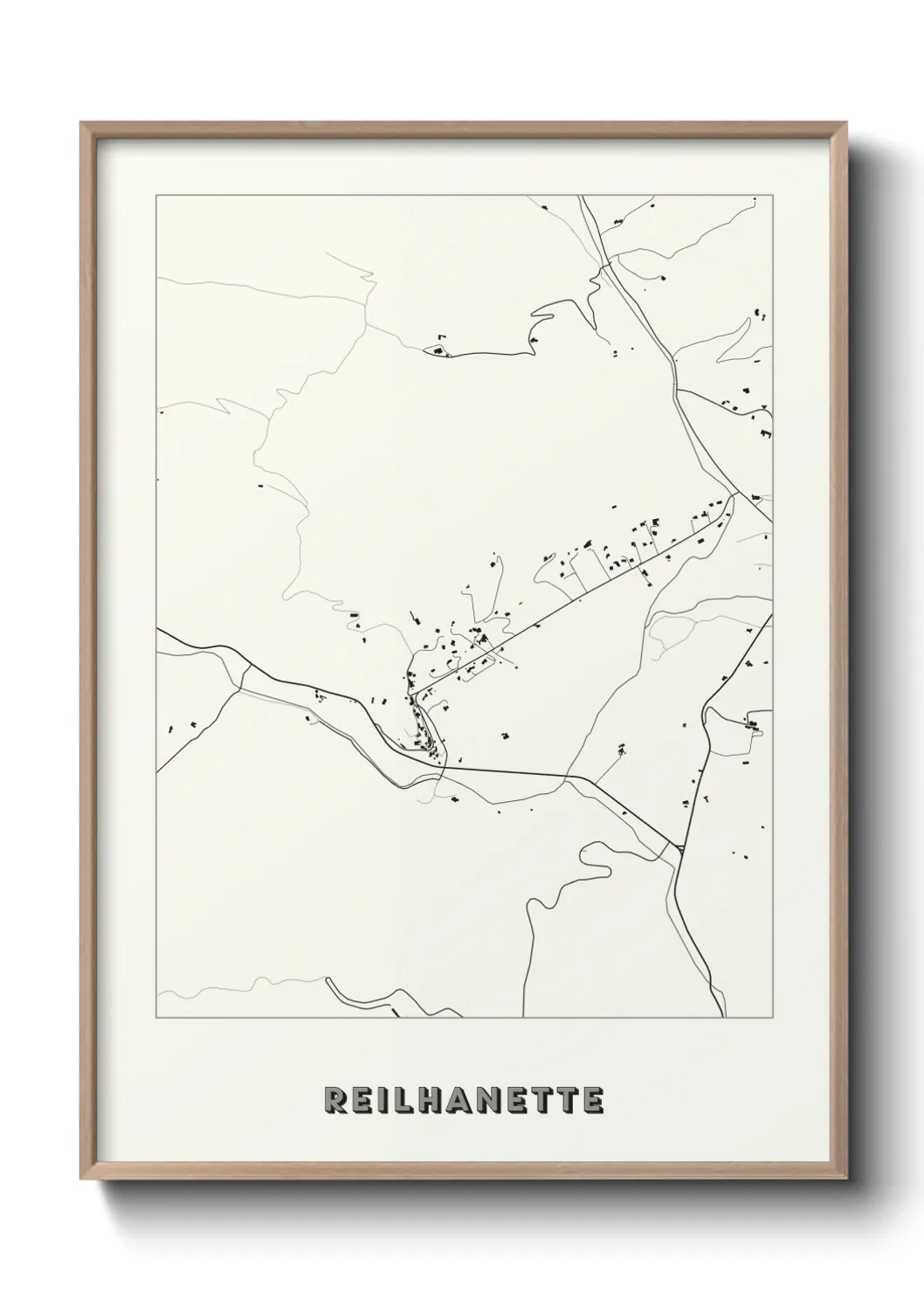 Une affiche de carte sur Reilhanette