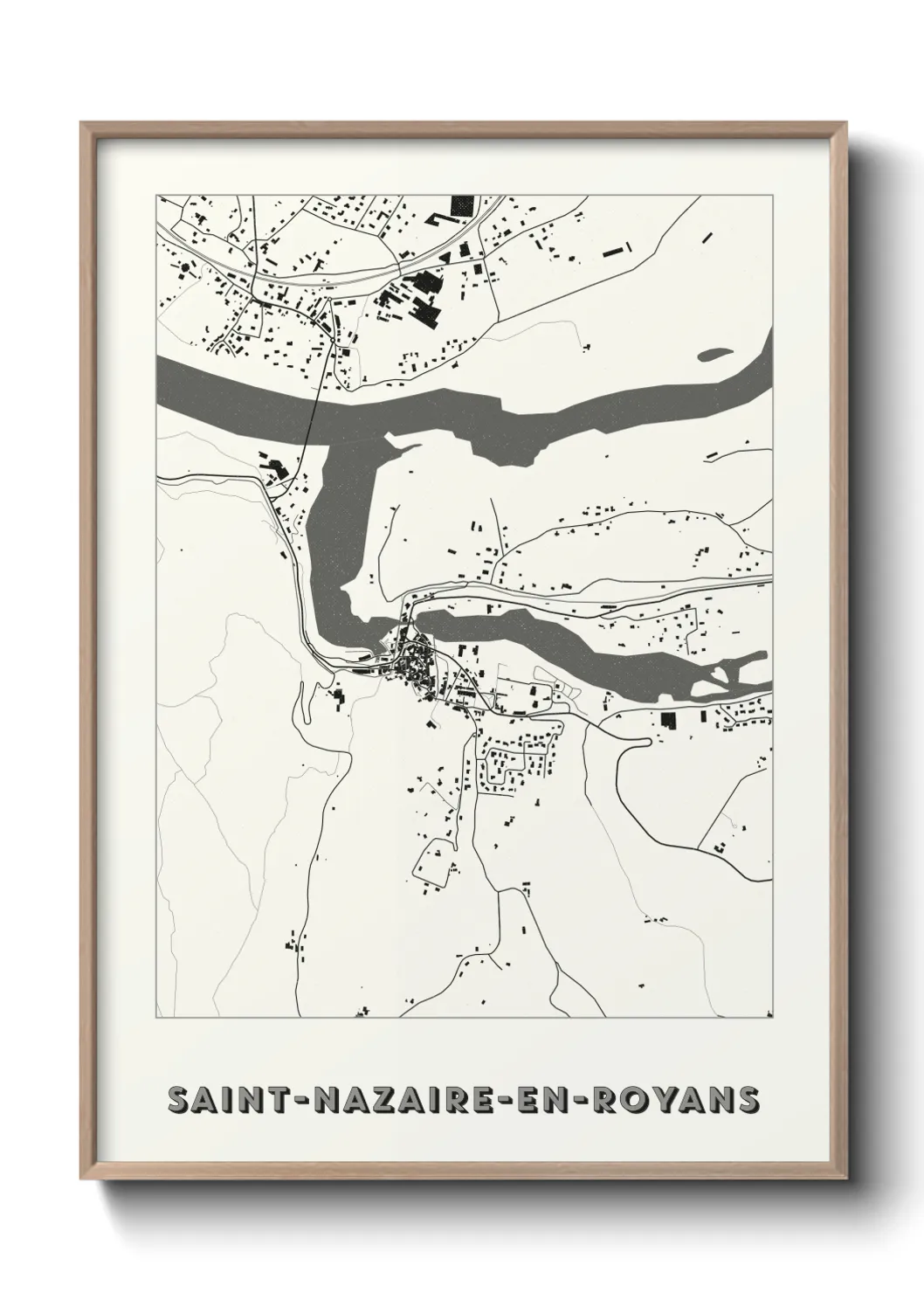 Une affiche de carte sur Saint-Nazaire-en-Royans