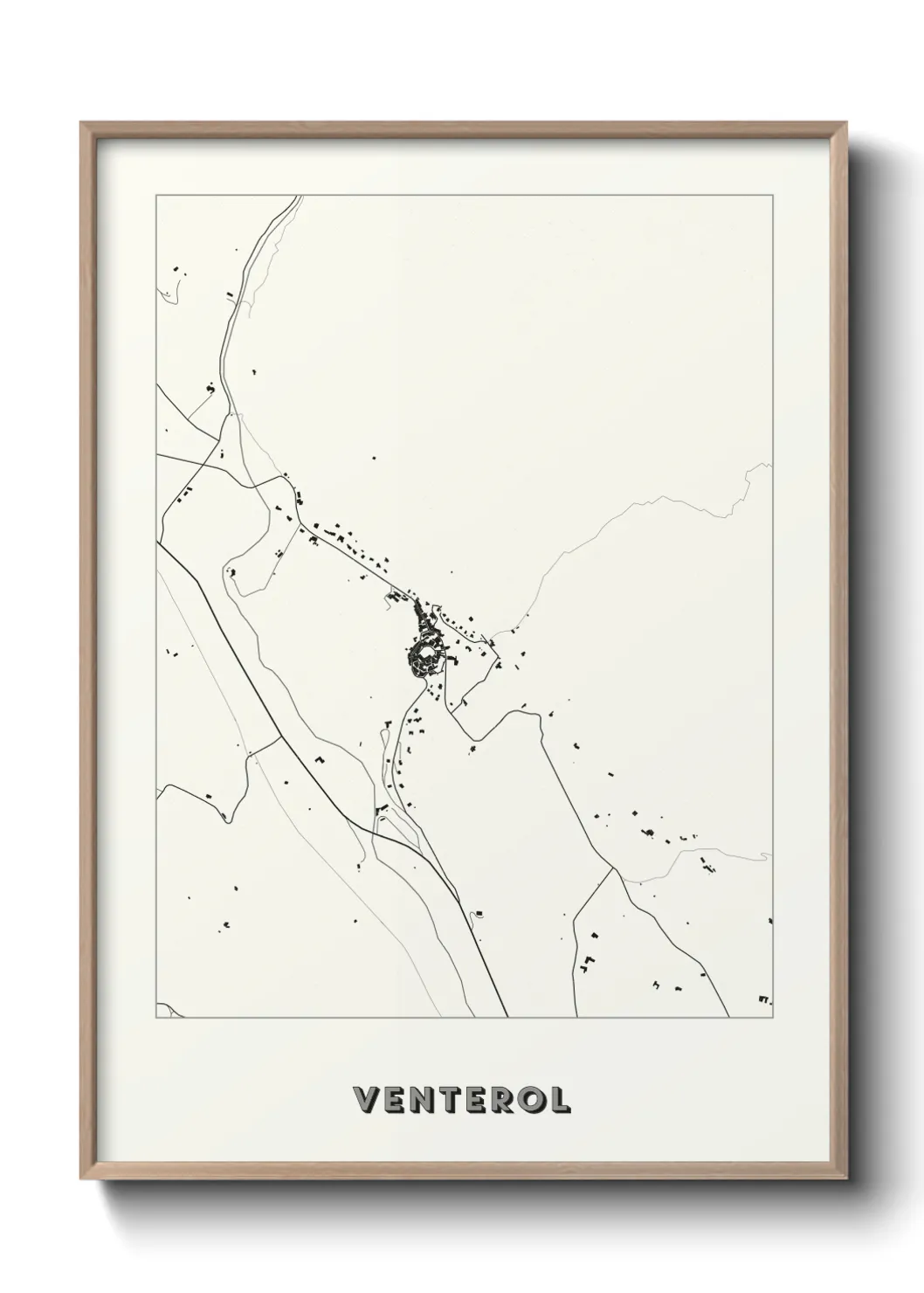 Une affiche de carte sur Venterol