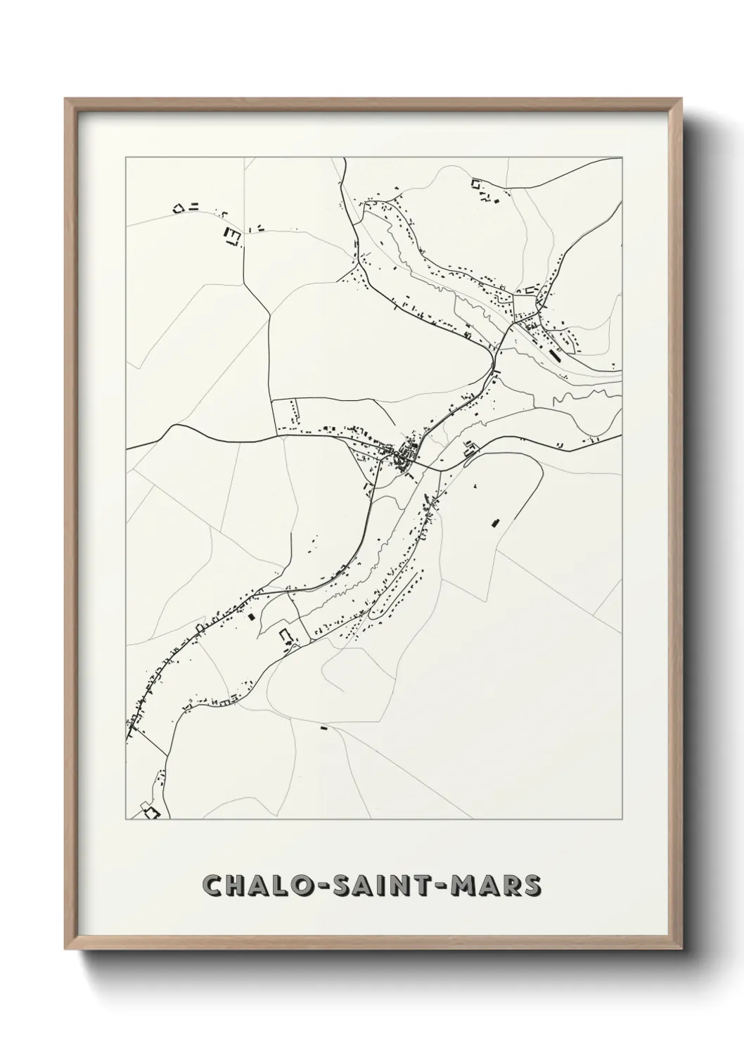 Une affiche de carte sur Chalo-Saint-Mars