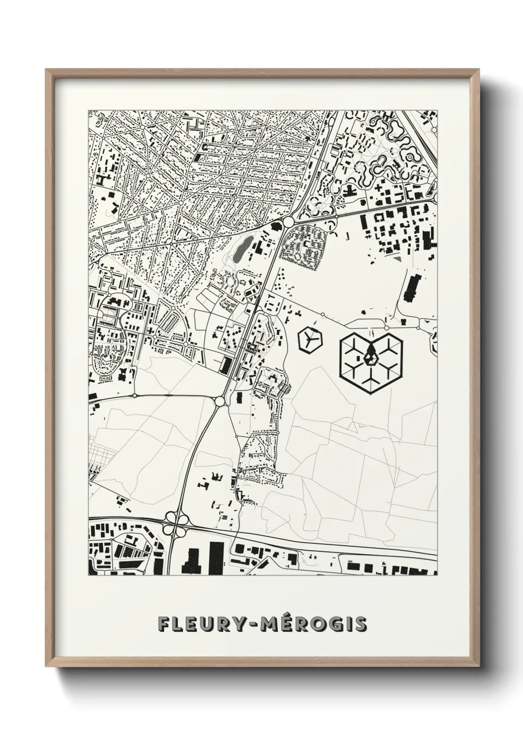 Une affiche de carte sur Fleury-Mérogis