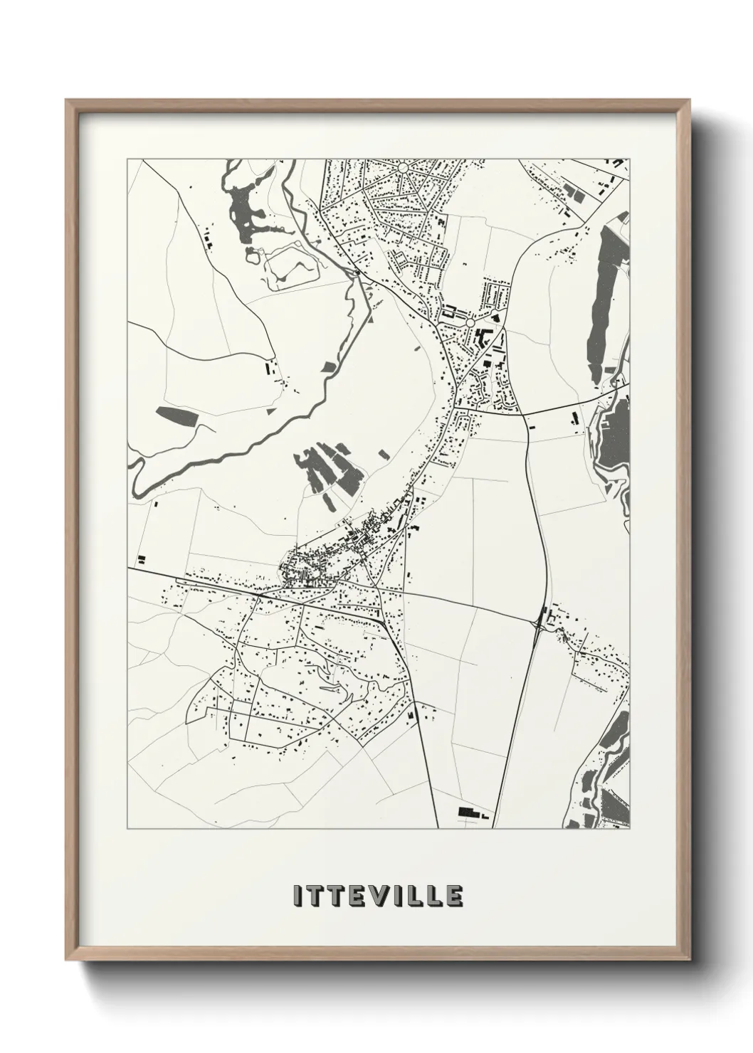 Une affiche de carte sur Itteville