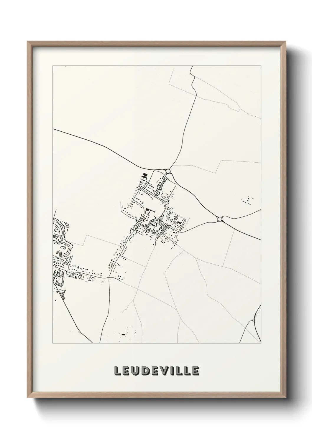 Une affiche de carte sur Leudeville