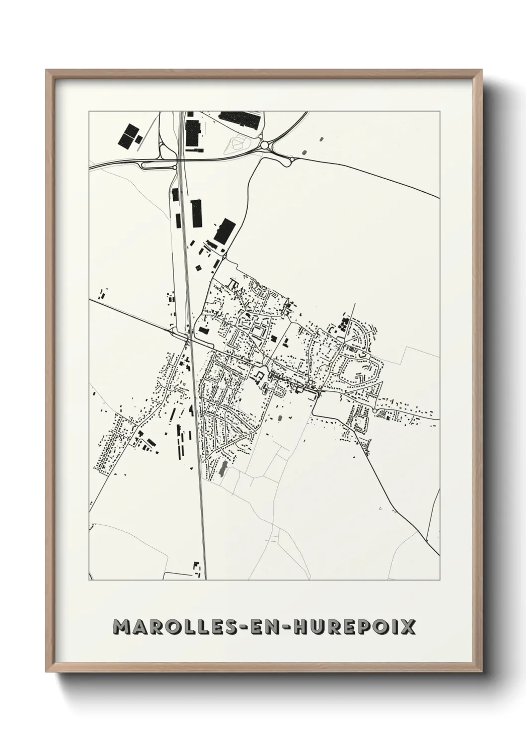 Une affiche de carte sur Marolles-en-Hurepoix