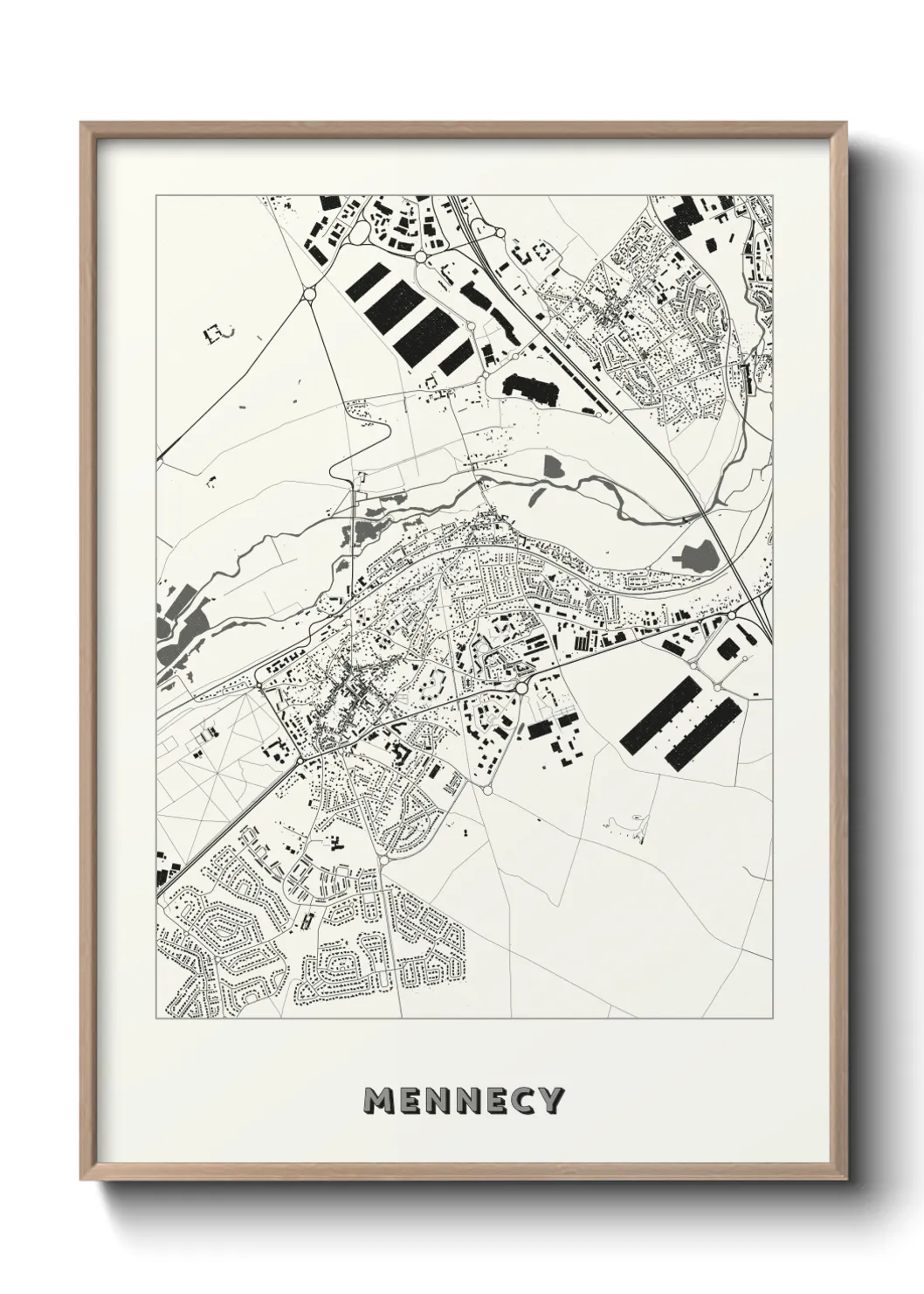 Une affiche de carte sur Mennecy