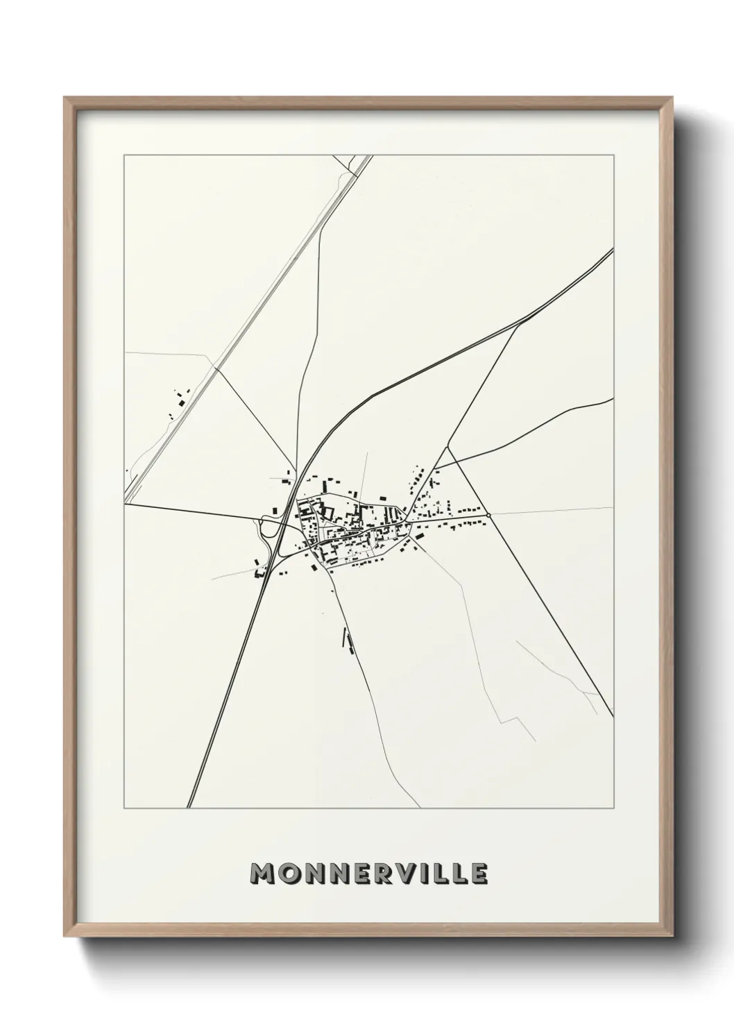 Une affiche de carte sur Monnerville