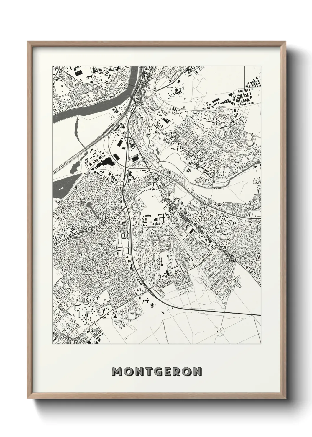 Une affiche de carte sur Montgeron