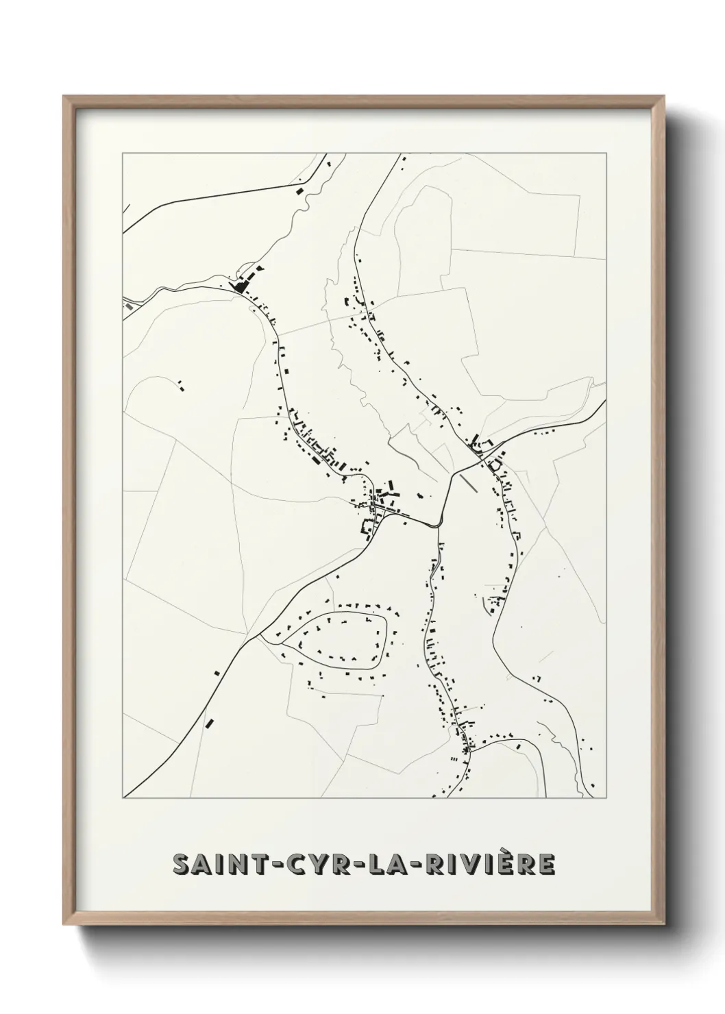 Une affiche de carte sur Saint-Cyr-la-Rivière