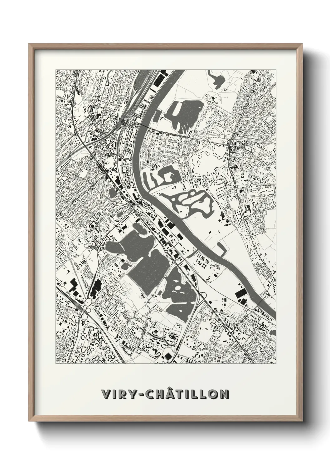 Une affiche de carte sur Viry-Châtillon