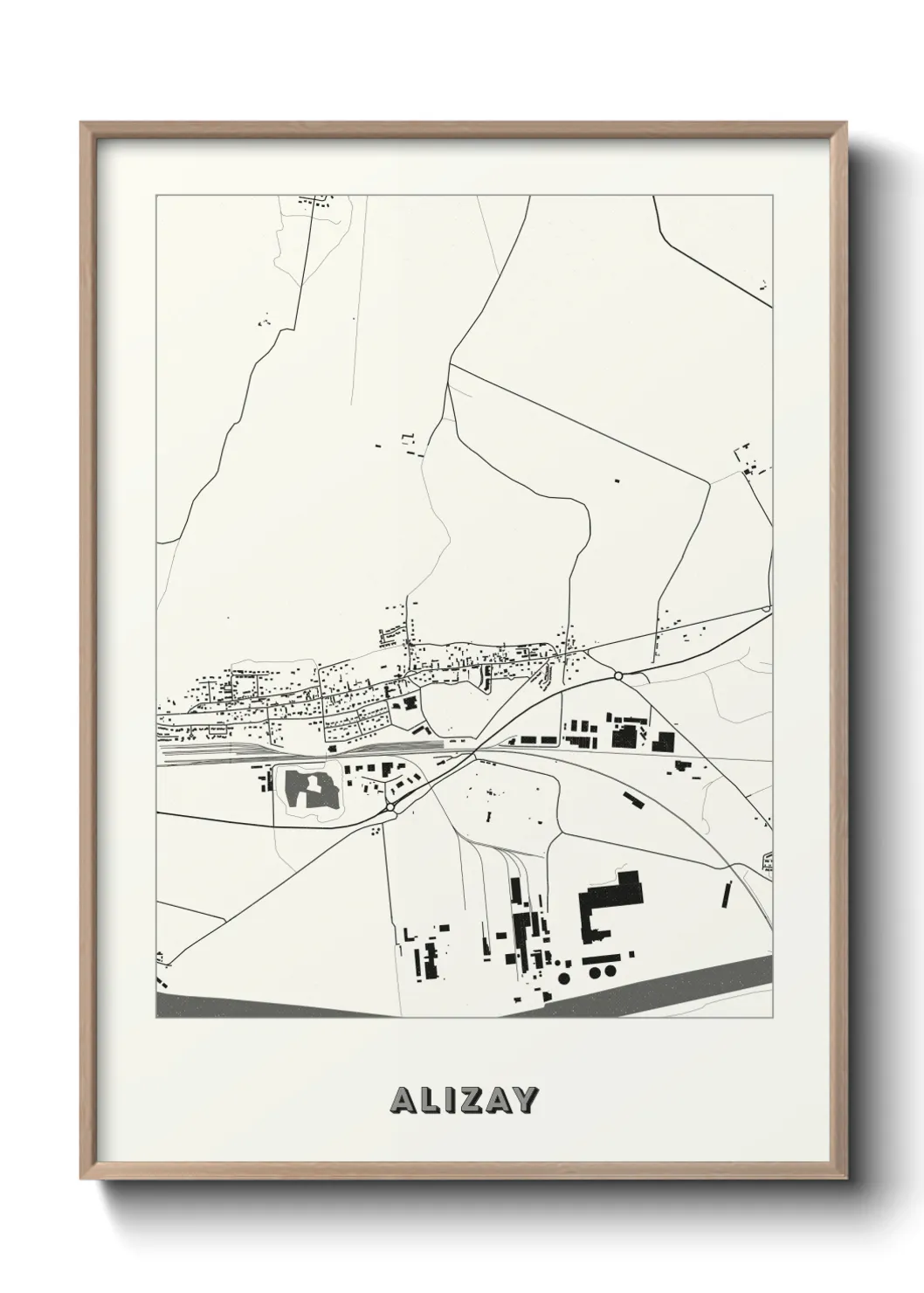Une affiche de carte sur Alizay