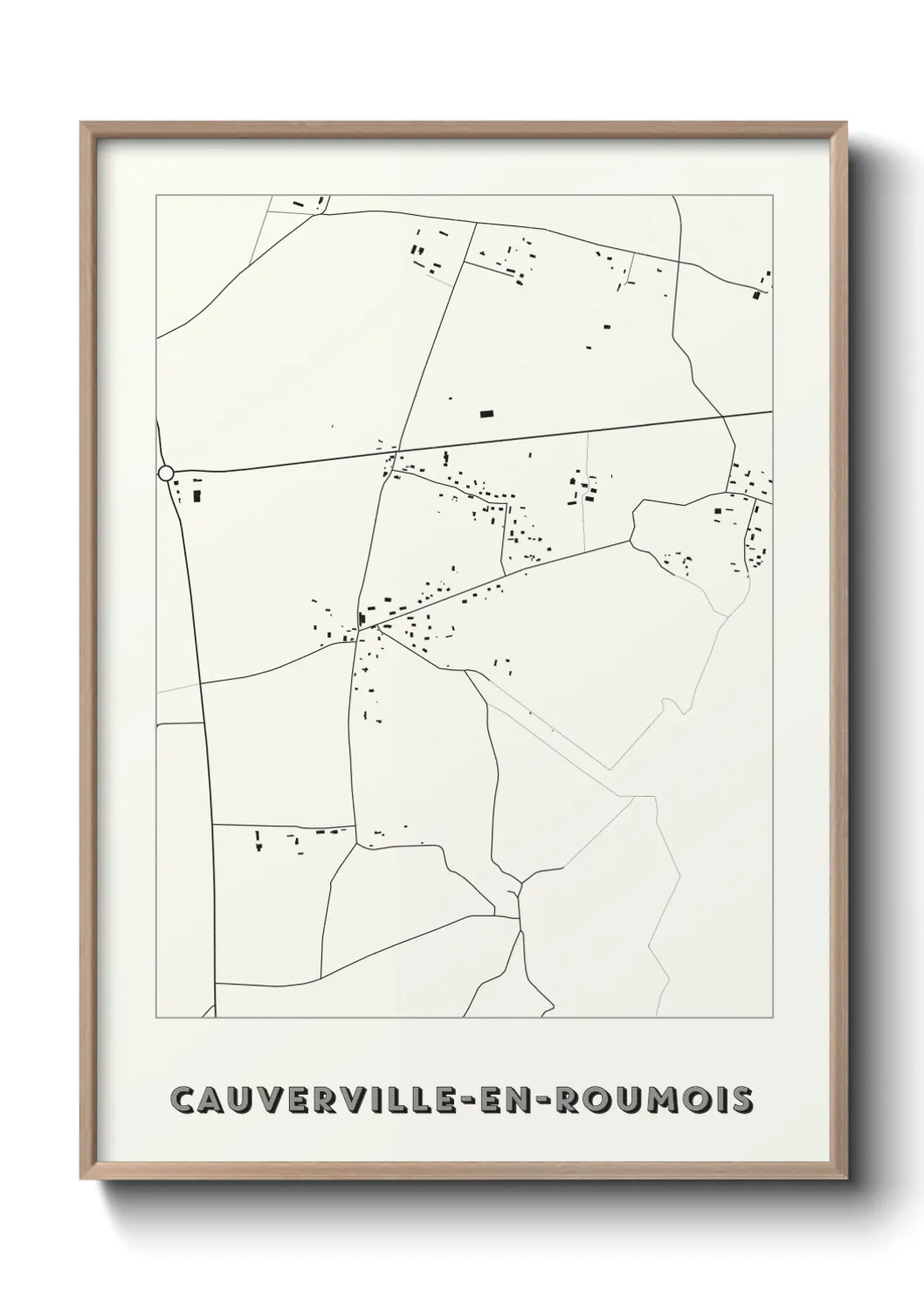 Une affiche de carte sur Cauverville-en-Roumois