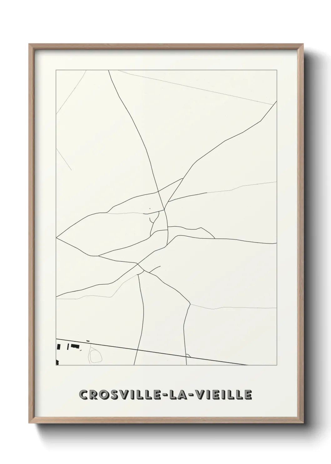 Une affiche de carte sur Crosville-la-Vieille