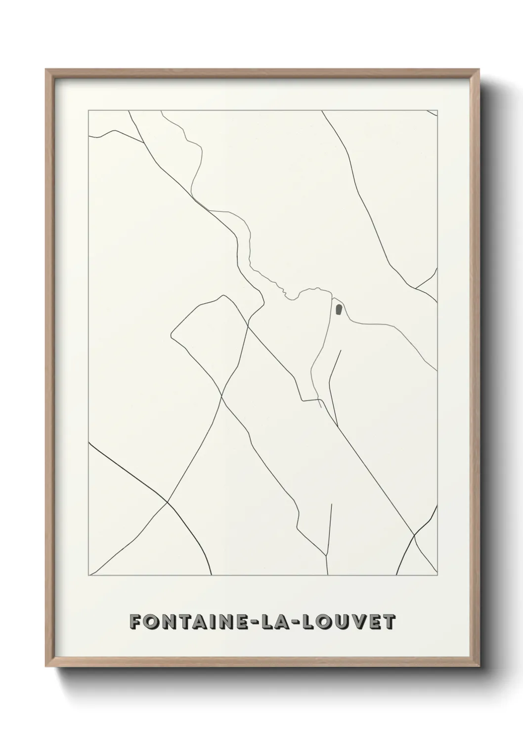 Une affiche de carte sur Fontaine-la-Louvet