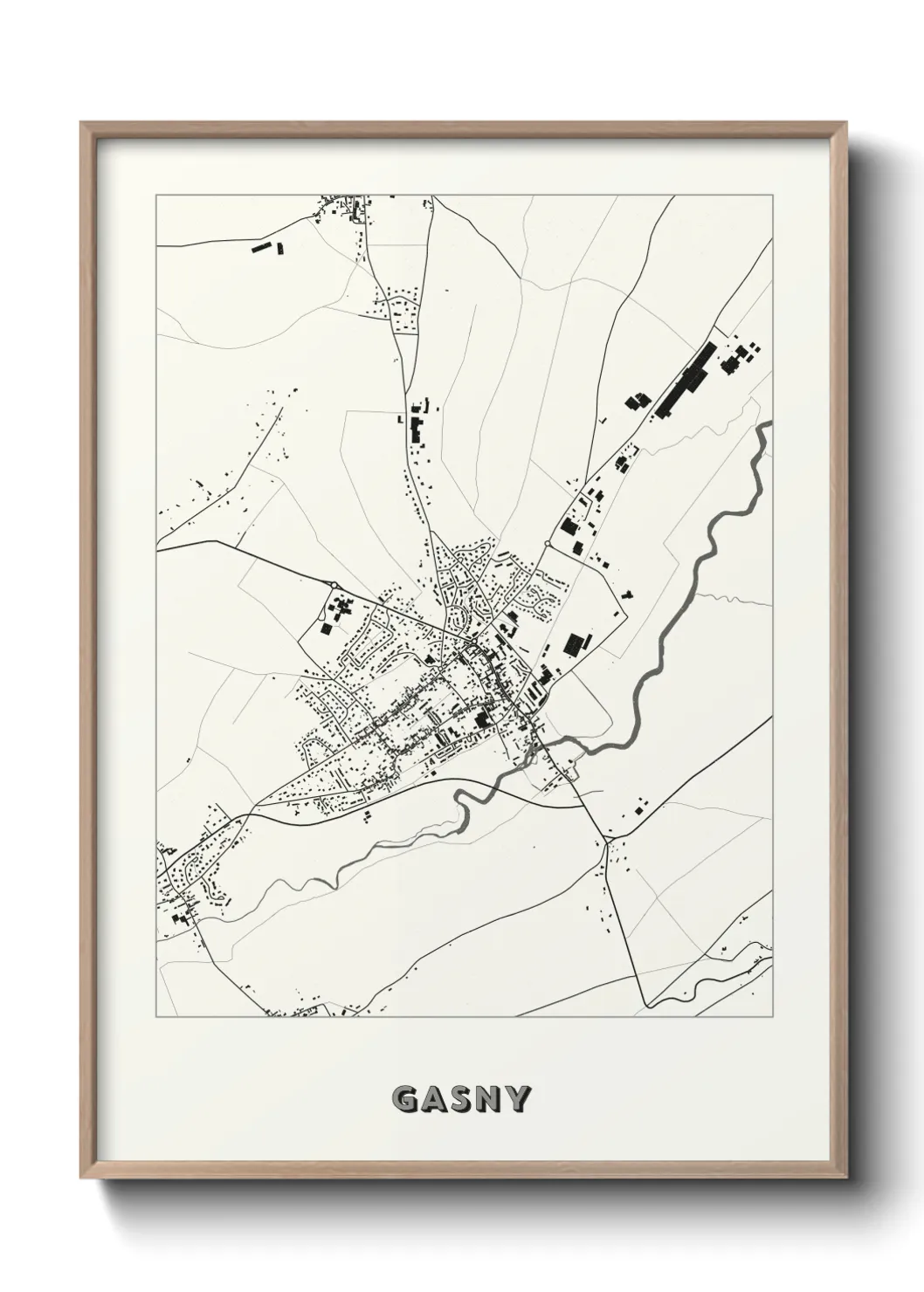 Une affiche de carte sur Gasny