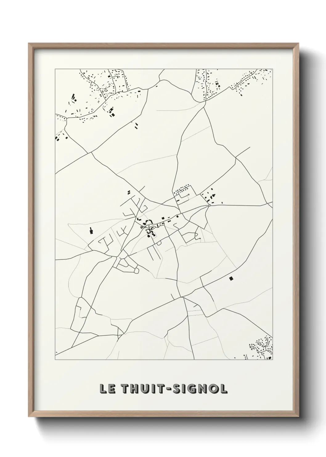 Une affiche de carte sur Le Thuit-Signol