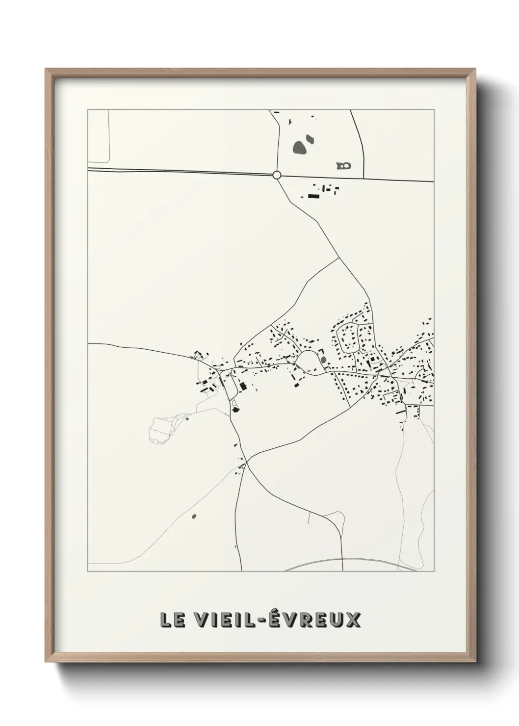 Une affiche de carte sur Le Vieil-Évreux