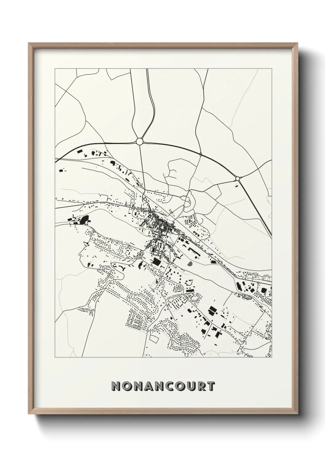 Une affiche de carte sur Nonancourt