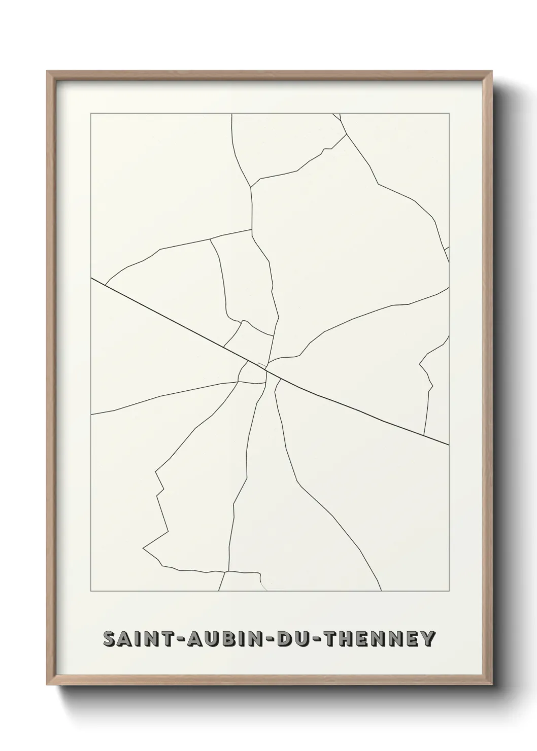 Un poster carteSaint-Aubin-du-Thenney