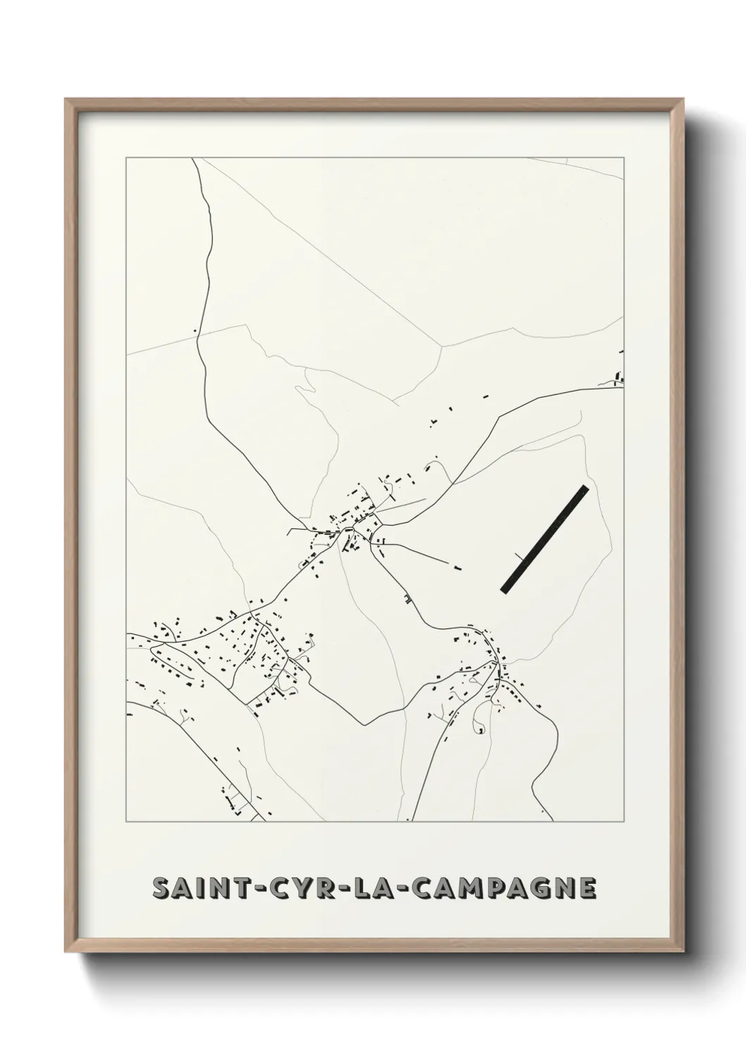 Une affiche de carte sur Saint-Cyr-la-Campagne