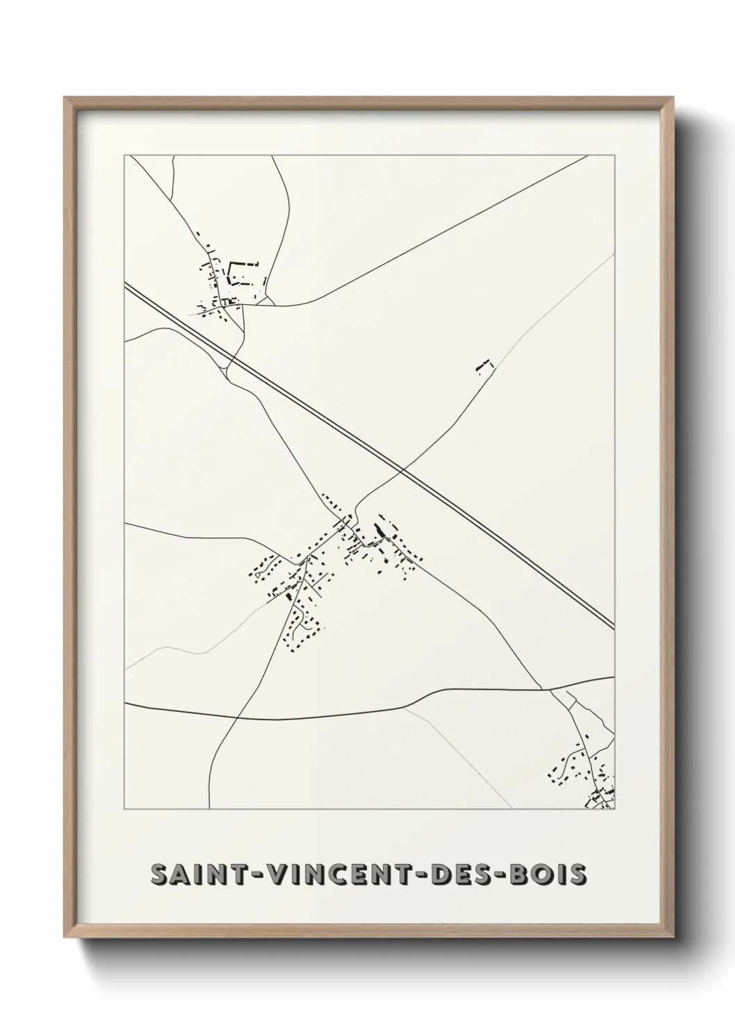 Un poster carteSaint-Vincent-des-Bois