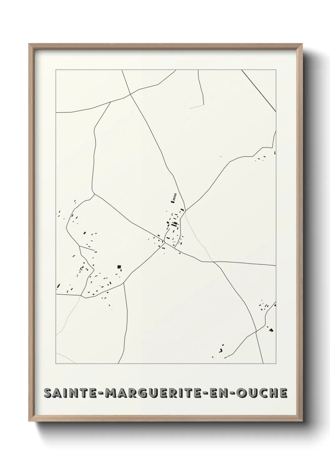 Une affiche de carte sur Sainte-Marguerite-en-Ouche