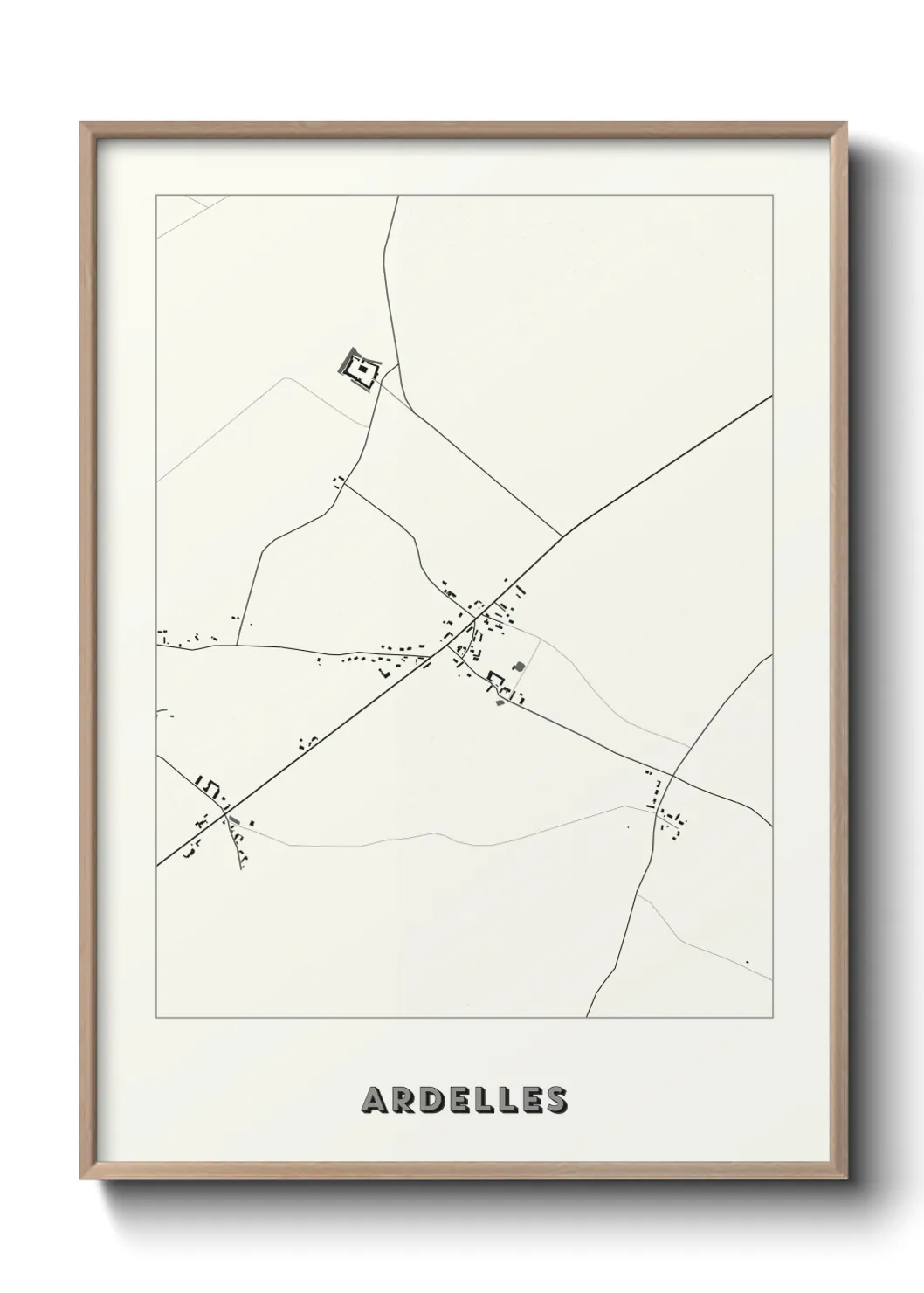 Une affiche de carte sur Ardelles