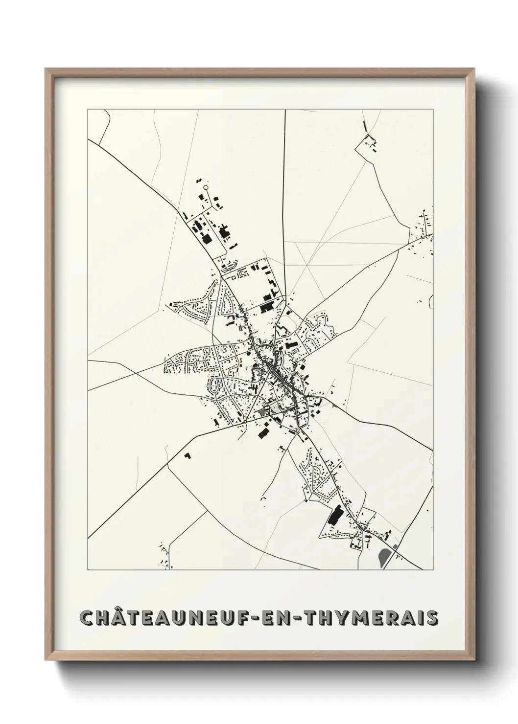 Une affiche de carte sur Châteauneuf-en-Thymerais