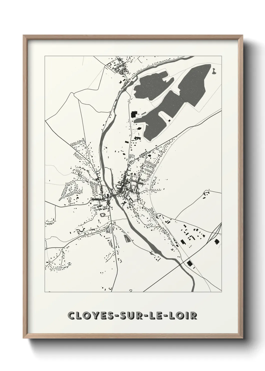 Une affiche de carte sur Cloyes-sur-le-Loir