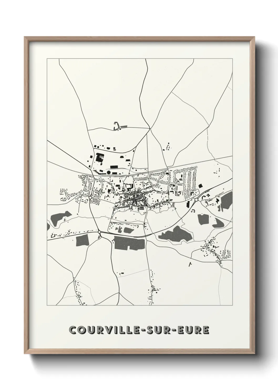 Un poster carteCourville-sur-Eure