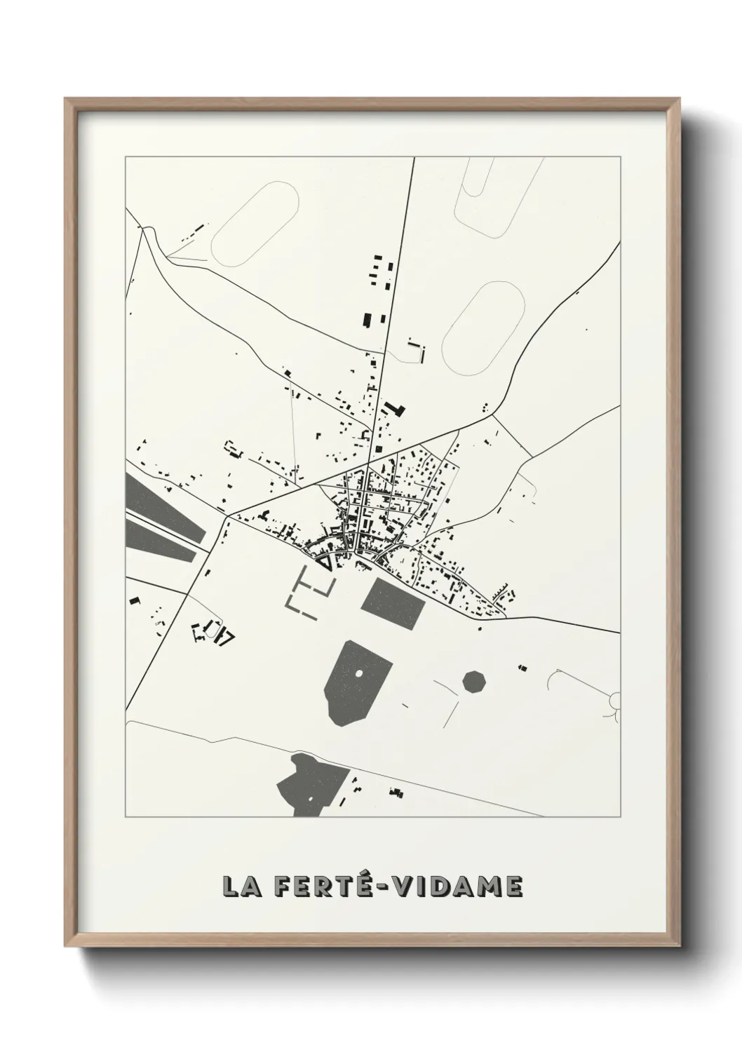 Une affiche de carte sur La Ferté-Vidame