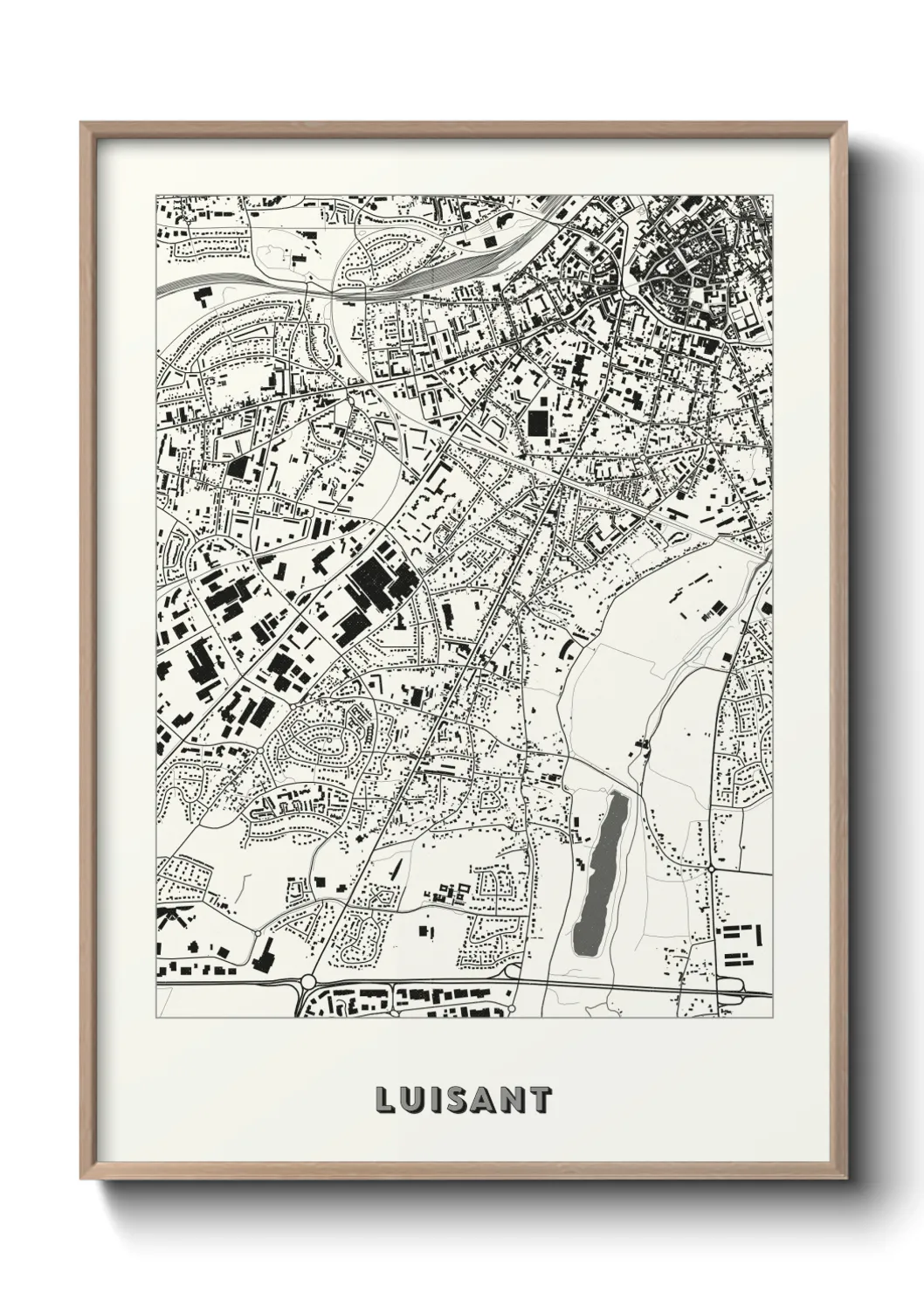 Une affiche de carte sur Luisant