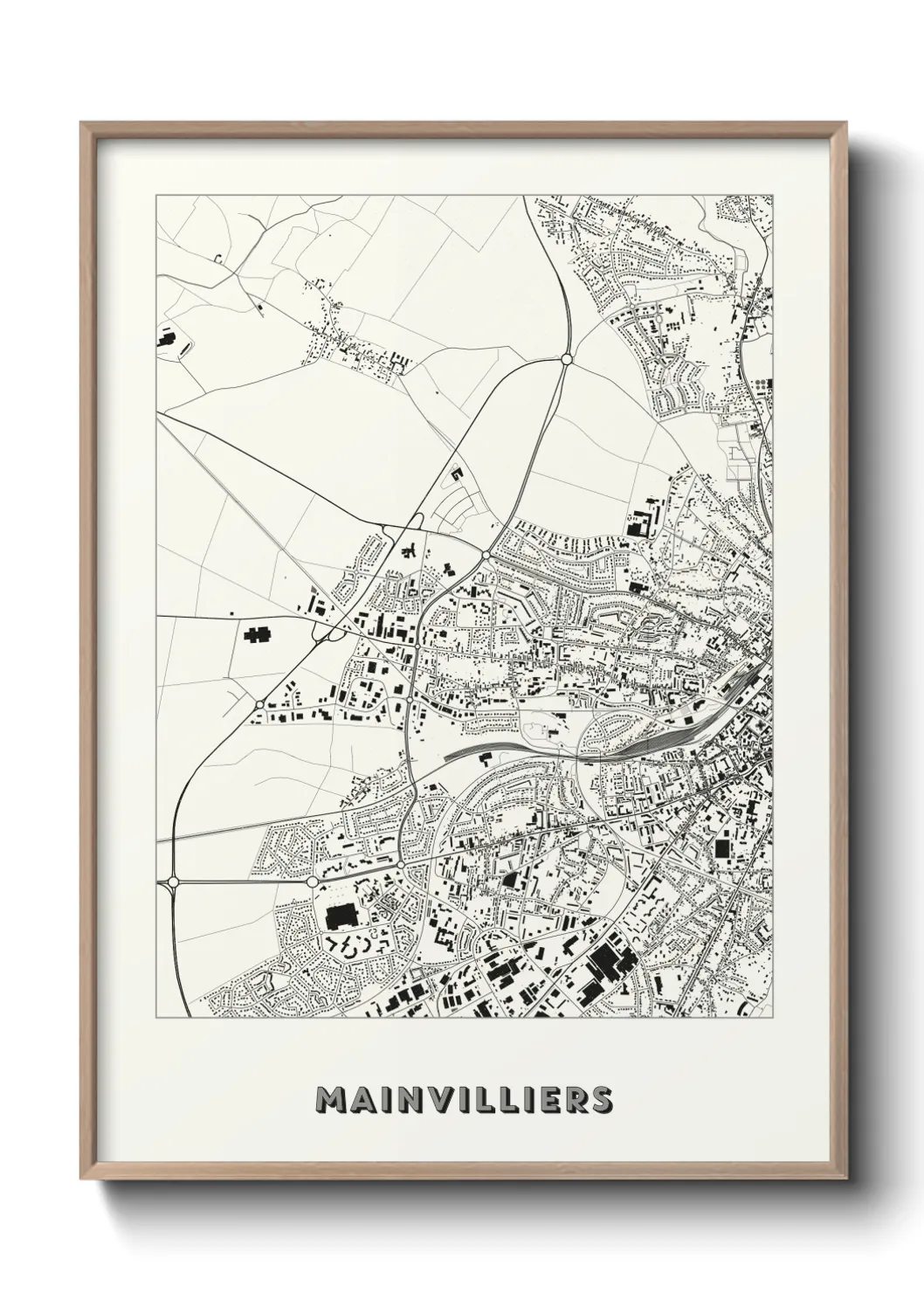 Une affiche de carte sur Mainvilliers
