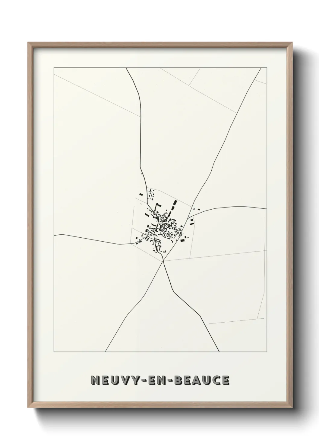 Un poster carteNeuvy-en-Beauce